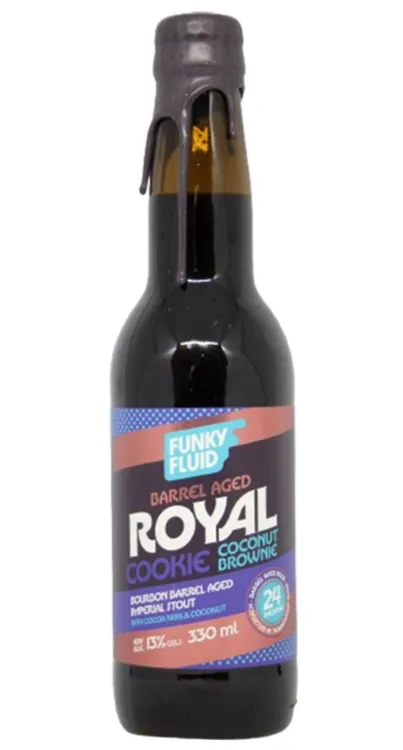 Barrel Aged Royal Cookie Coconut Brownie