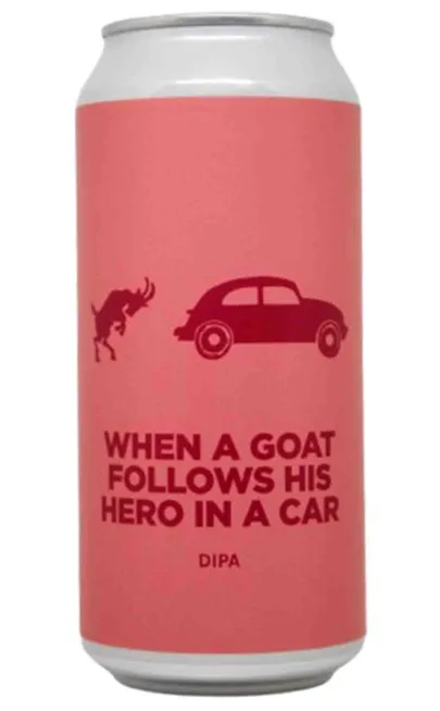 WHEN A GOAT FOLLOWS HIS HERO IN A CAR