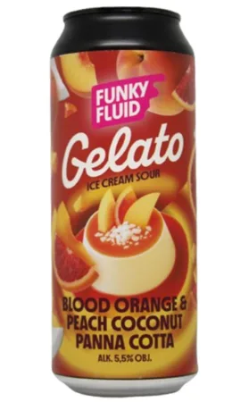 Gelato: Blood Orange & Peach Coconut Panna Cotta