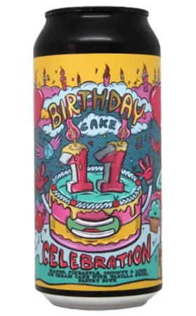 Amundsen Brewery 11th Birthday Cake - Mango, Pineapple, Coconut & Lime Ice Cream Cake W Vanilla Swirl Pastry Sour - Hops & Hopes